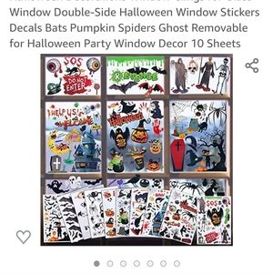 Halloween window clings